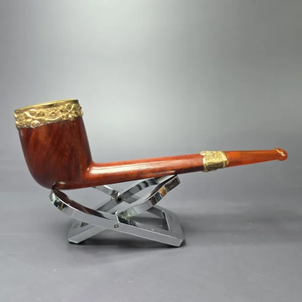 19th c. CPF Best Make Smooth Canadian w/ Gold Antique Estate Briar Pipe, Unsmoked - Image 3