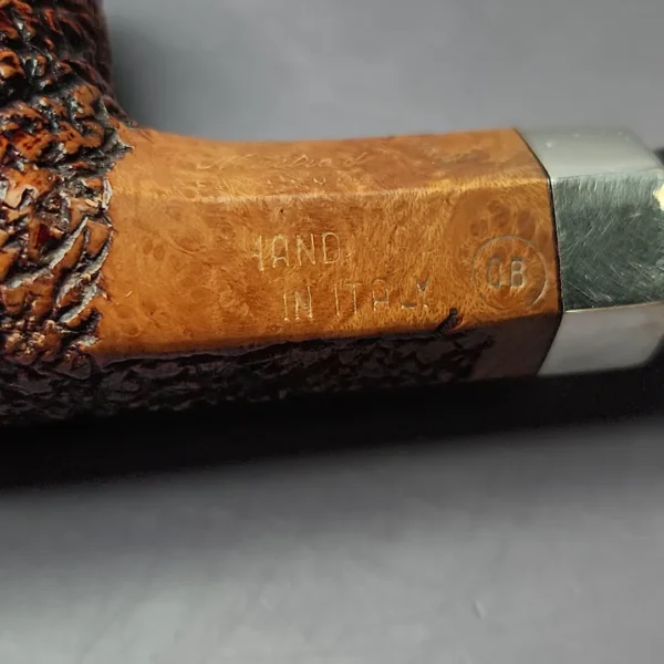 Mastro de Paja 0B Rusticated Billiard w/ Silver Estate Briar Pipe, Italian Estates - Image 3