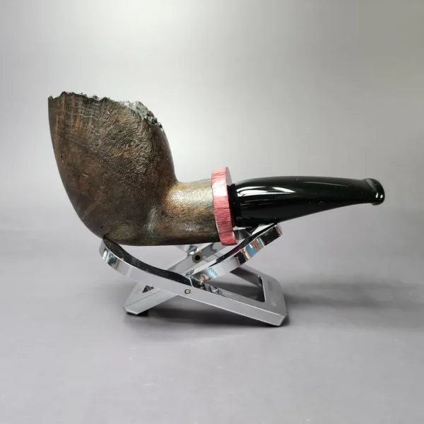 Peter Toth Contrast Sandblasted Freehand w/ Purpleheart Briar Pipe, New - Image 3