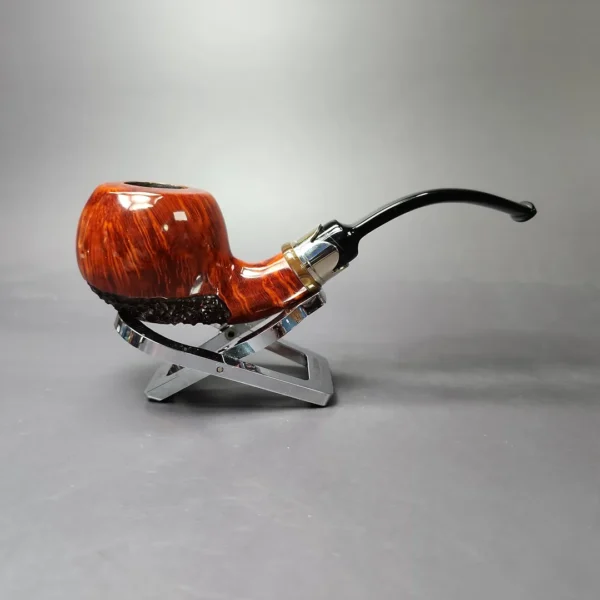 Neerup Classic Partially Rusticated Apple Estate Briar Pipe, Danish Estates - Image 3
