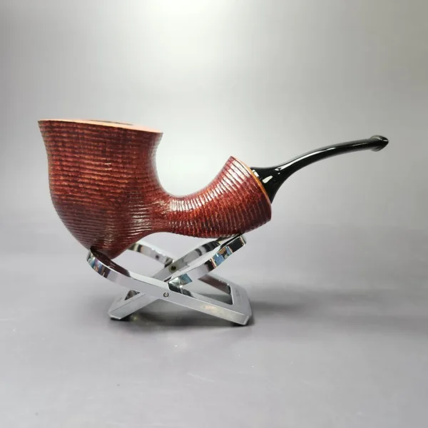 Manfred Hortig Rusticated Freehand Estate Briar Pipe, Unsmoked, 9mm - Image 3