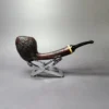 HS Studio Sandblasted Long Shank Peewit w/ Boxwood Estate Briar Pipe, Unsmoked - Image 3