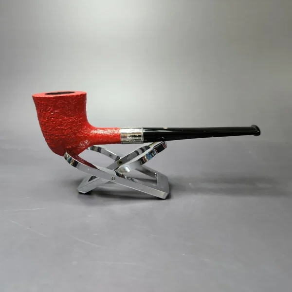 Ashton Claret XX Sandblasted Dublin w/ Silver Estate Briar Pipe, Unsmoked - Image 3