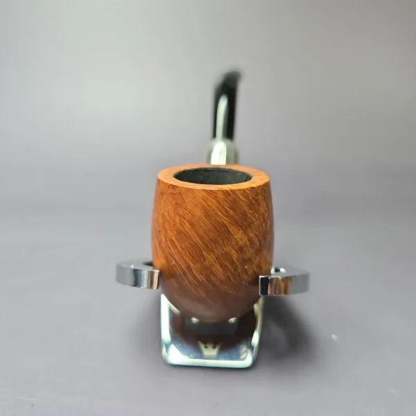 WDC Sterling Hand Made Army Mount Bent Billiard Estate Briar Pipe, American Estates - Image 3