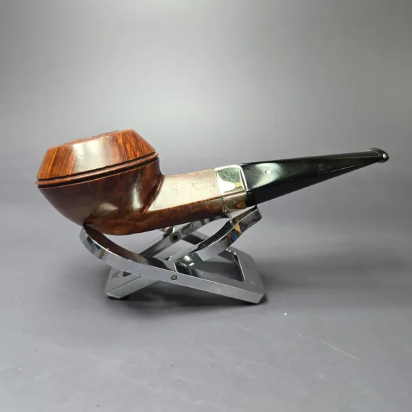 Dunhill 1950 R (Root Briar) O w/14k Gold Smooth Bulldog Estate Briar Pipe, English Estates - Image 3