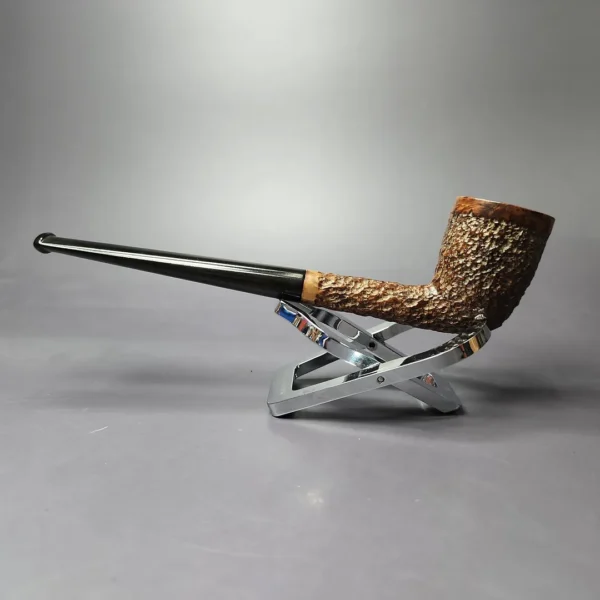 The Dunsboro Pipe by Marxman Rusticated Billiard Estate Briar Pipe, American Estates - Image 4