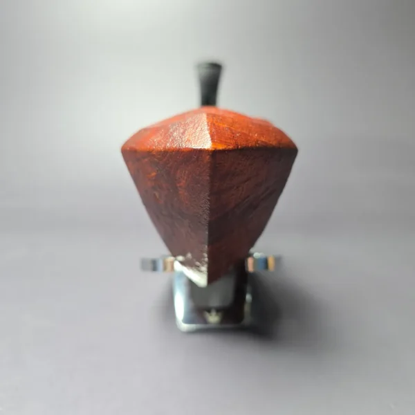SU Pipes Sandblasted Speared Fish w/ Boxwood & Case Handmade Briar Pipe, New - Image 4