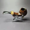 HS Studio Smooth Asymmetrical Blowfish w/ Boxwood Estate Briar Pipe, Unsmoked - Image 4