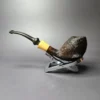 HS Studio Sandblasted Egg w/Boxwood Estate Briar Pipe, Unsmoked - Image 4