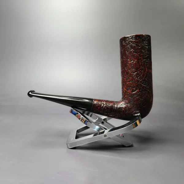 Tsuge Topper Sandblasted "Chimney" Stack Estate Briar Pipe, Japanese Estates - Image 4