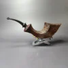 HS Studio Magnum Sandblasted Asymmetric Horn Estate Briar Pipe, Unsmoked - Image 4