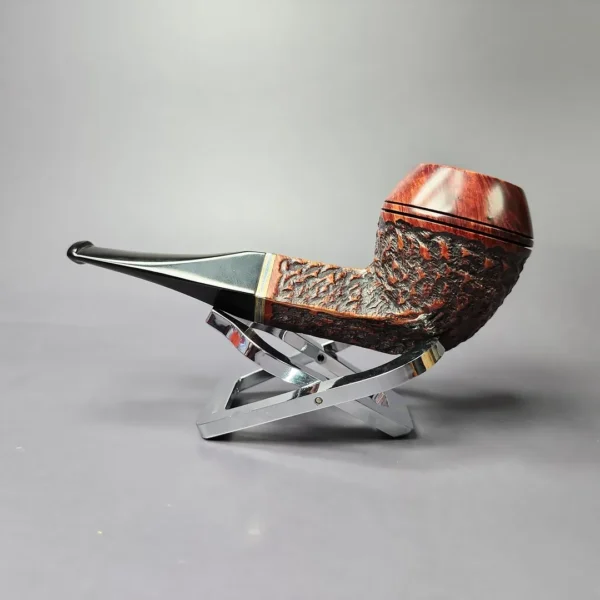 Peterson Captain Pete XL155 Rusticated Bulldog Estate Briar Pipe, Irish Estates - Image 4