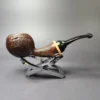 HS Studio Sandblasted Wasp w/ Boxwood Estate Briar Pipe, Unsmoked - Image 4