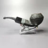 Elwood (by Ferndown) Bark Bulldog w/Silver Estate Briar Pipe, English Estates 9mm - Image 4