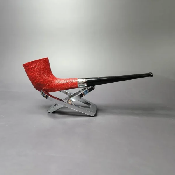 Ashton Claret XX Sandblasted Zulu w/ Silver Estate Briar Pipe, Unsmoked - Image 4
