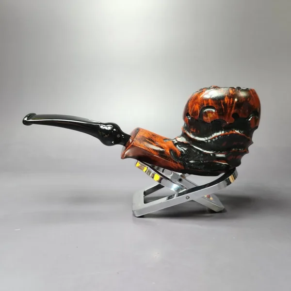 Nording Abstract Partially Rusticated Freehand Estate Briar Pipe, Unsmoked - Image 4