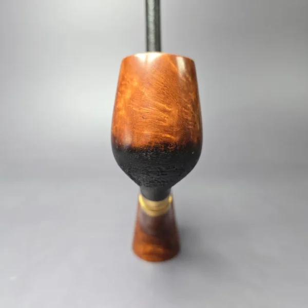Moonlight Pipes "Neo-Tyrolean" Cavalier w/Brass Handmade Briar Pipe, New - Image 4