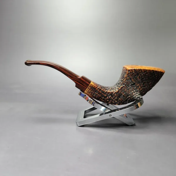 Stanwell Nordic 204 Sandblasted Panel Horn Estate Briar Pipe, Danish Estates - Image 4