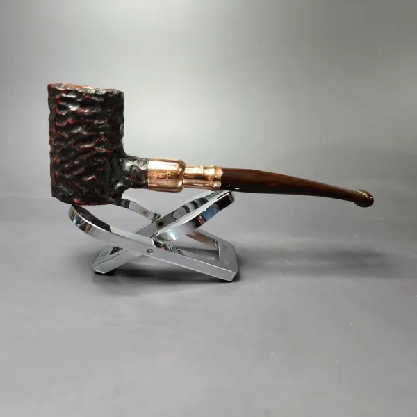 Peterson 2024 Christmas Pipe 701 Rusticated Poker Estate Briar Pipe, Unsmoked - Image 4