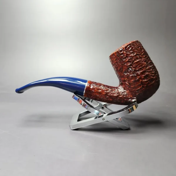 Savinelli Unica U61 Rusticated Bent Billiard Briar Pipe, 6mm, New - Image 4