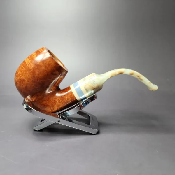 Savinelli Sasso 614 Smooth Bent Billiard Briar Pipe, New, 6mm - Image 4