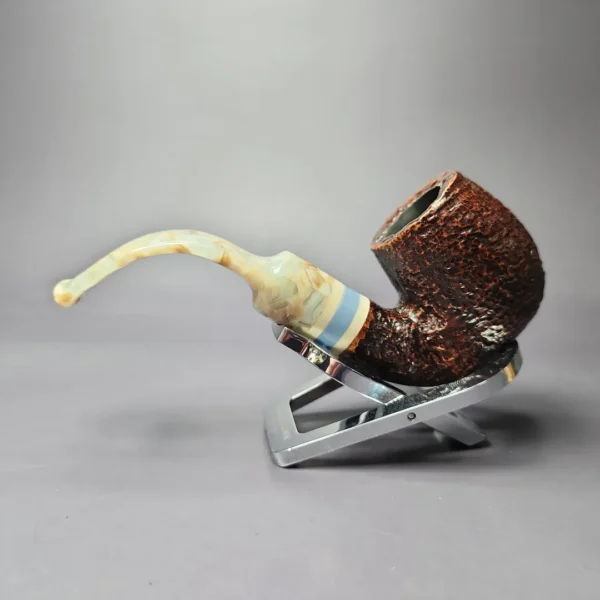 Savinelli Sasso 614 Rusticated Oom Paul Briar Pipe, New, 6mm - Image 4