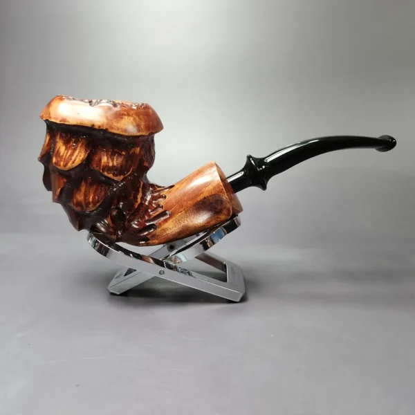 Nording Point Clear C Rusticated Freehand Estate Briar Pipe, Unsmoked - Image 4