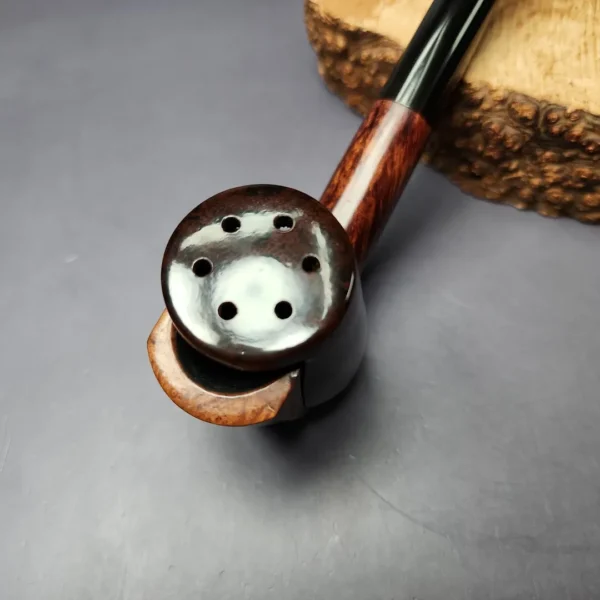 Orlik Hurricane H54 Smooth Wind Cap Billiard Estate Briar Pipe, English Estates - Image 4