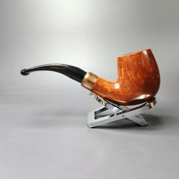 4th Generation (by Ascorti) Forza Fiano Prima 1855 Smooth Bent Billiard Estate Briar Pipe, Unsmoked - Image 4