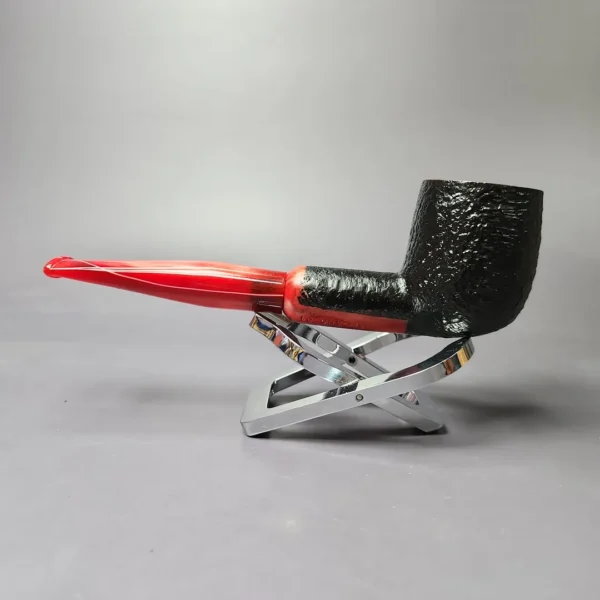 Cesare Barontini Vulcano 01 Sandblasted Billiard Estate Briar Pipe, Unsmoked, 9mm - Image 4
