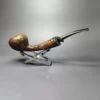 HS Studio Sandblasted Long Shank Acorn w/ Plateaux Estate Briar Pipe, Unsmoked - Image 4