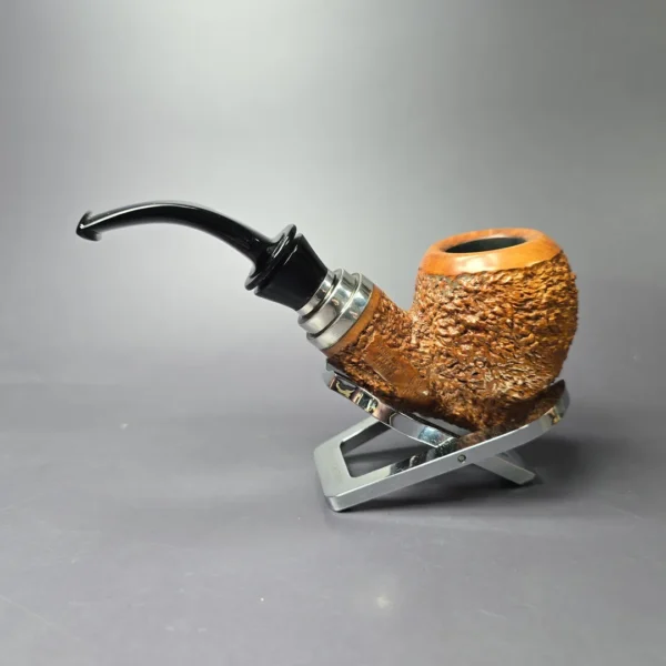 Rinaldo Skipper YYYY (3) Rusticated Acorn w/ Silver Estate Briar Pipe, Italian Estates - Image 4
