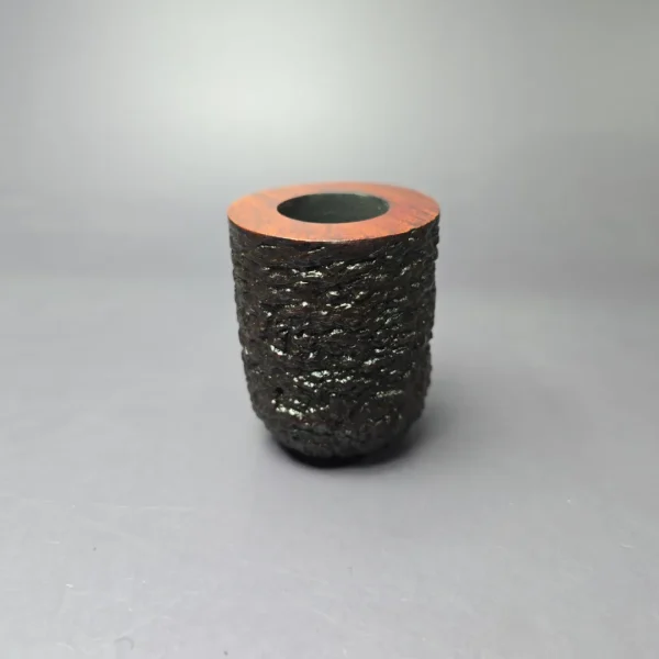 Alberto Bonfiglioli 1991 XL Rusticated Canadian w/Silver Estate Briar Pipe, Italian Estates - Image 4