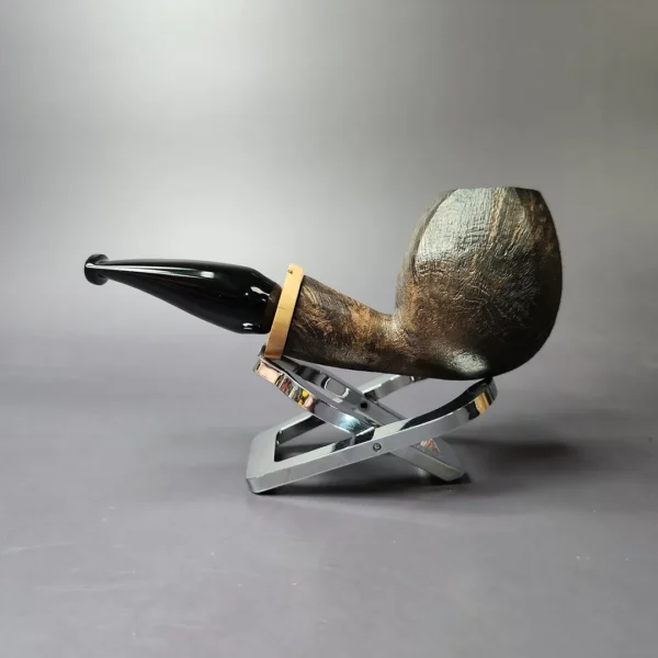 Peter Toth Contrast Sandblasted Freehand w/ Spalted Oak Handmade Briar Pipe, New - Image 4