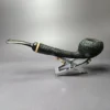 HS Studio Sandblasted Long Shank Acorn w/ Boxwood Estate Briar Pipe, Unsmoked - Image 4