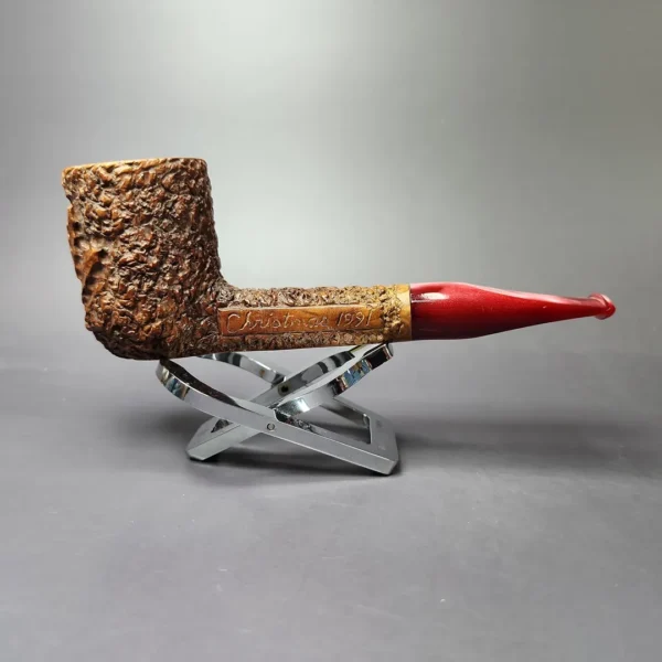 Sam Martin Christmas 1991 Carved Liverpool Estate Briar Pipe, American Estates - Image 4