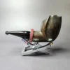 Peter Toth Contrast Sandblasted Freehand w/ Purpleheart Briar Pipe, New - Image 4
