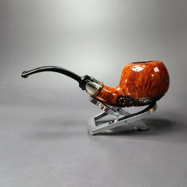 Neerup Classic Partially Rusticated Apple Estate Briar Pipe, Danish Estates - Image 4