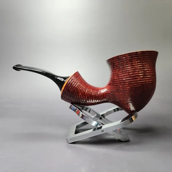 Manfred Hortig Rusticated Freehand Estate Briar Pipe, Unsmoked, 9mm - Image 4