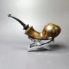 HS Studio Smooth Golden Contrast Acorn Estate Briar Pipe, Unsmoked - Image 4