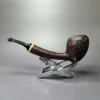 HS Studio Sandblasted Long Shank Peewit w/ Boxwood Estate Briar Pipe, Unsmoked - Image 4
