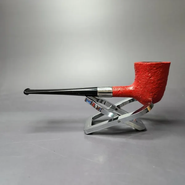 Ashton Claret XX Sandblasted Dublin w/ Silver Estate Briar Pipe, Unsmoked - Image 4