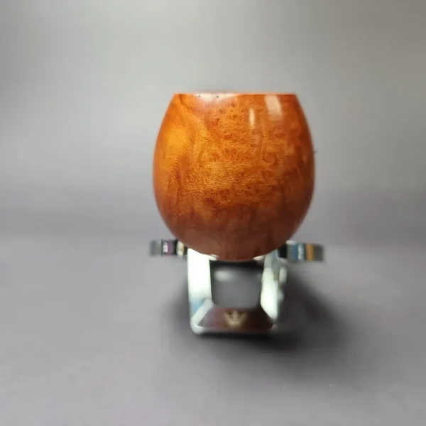 Mina Pipes Smooth Apple w/ Brass Estate Briar Pipe, Unsmoked - Image 5