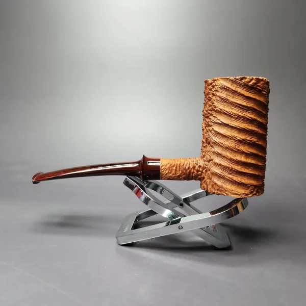 Pipe Tristan Ammonite Rusticated Poker Sitter Handmade Briar Pipe, New - Image 5