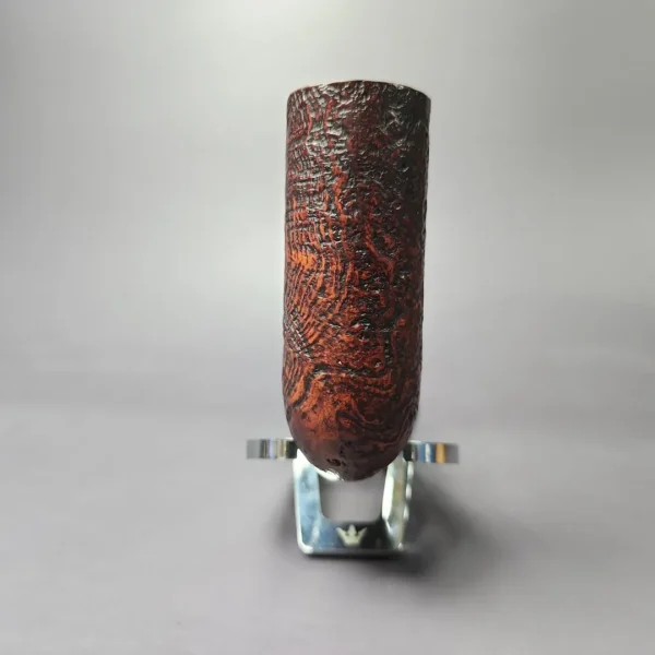 Tsuge Topper Sandblasted "Chimney" Stack Estate Briar Pipe, Japanese Estates - Image 5