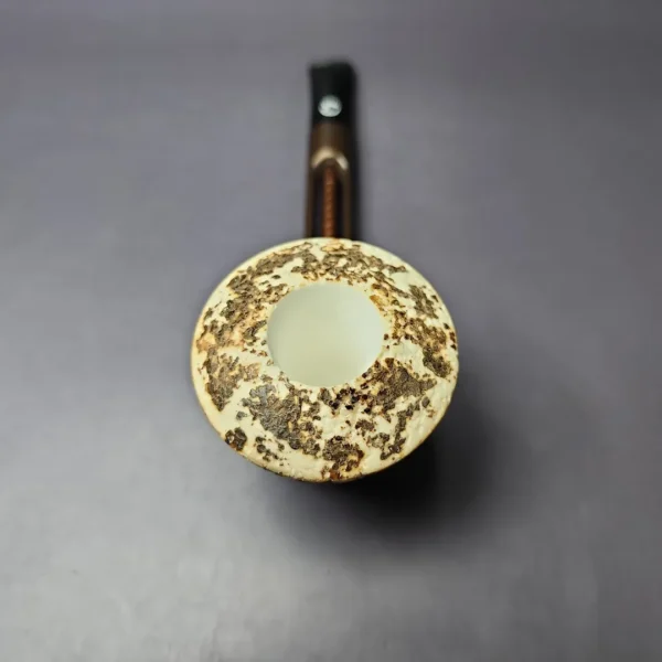 Falcon Extra with MBSD Meerschaum Rustic Dublin Block Meerschaum Bowl Pipe, New - Image 5