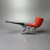 Ashton Claret XX Sandblasted Zulu w/ Silver Estate Briar Pipe, Unsmoked - Image 5