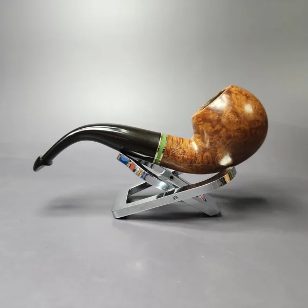 Peterson Emerald 03 Smooth Bent Apple Estate Briar Pipe, Irish Estates - Image 5