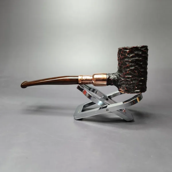 Peterson 2024 Christmas Pipe 701 Rusticated Poker Estate Briar Pipe, Unsmoked - Image 5