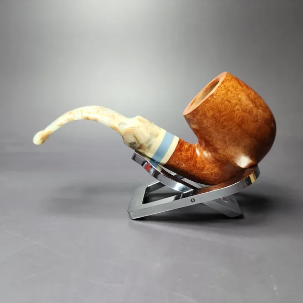 Savinelli Sasso 614 Smooth Bent Billiard Briar Pipe, New, 6mm - Image 5